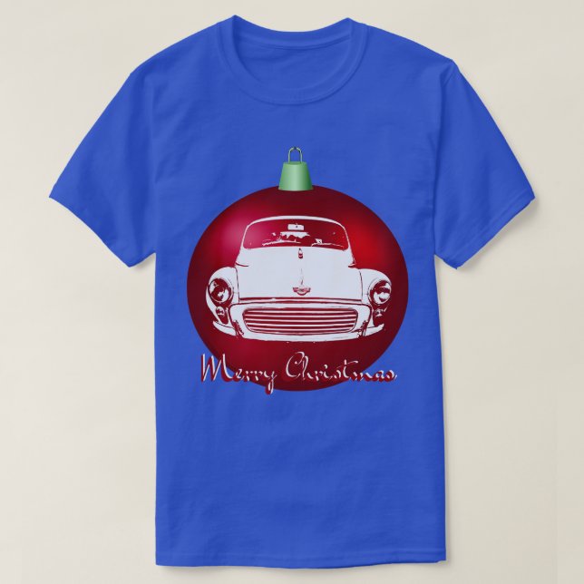 Camiseta Morris Minor, clássico, monoblock Natal b (Frente do Design)
