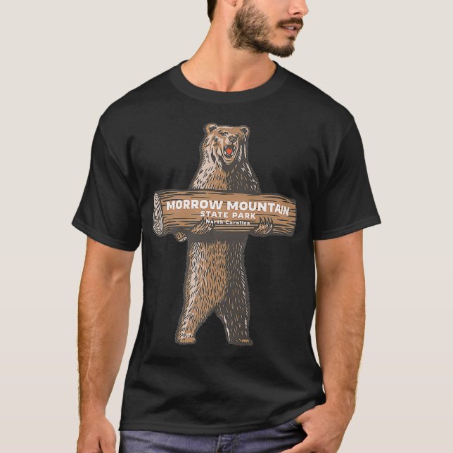 Camiseta Morrow Mountain State Park Carolina do Norte Bear  (Frente)