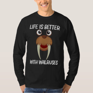 Camiseta Morsa Legal Para Homens Mulheres Animal do Oceano 