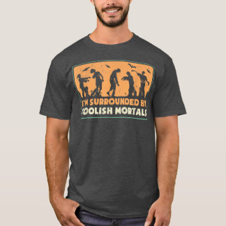 Camiseta Mortais de vassoura-de-design do dia das bruxas as