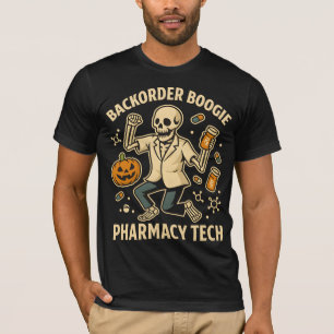 Camiseta Mortar e Pestle Monster Farmácia Skeleton Tech Hal