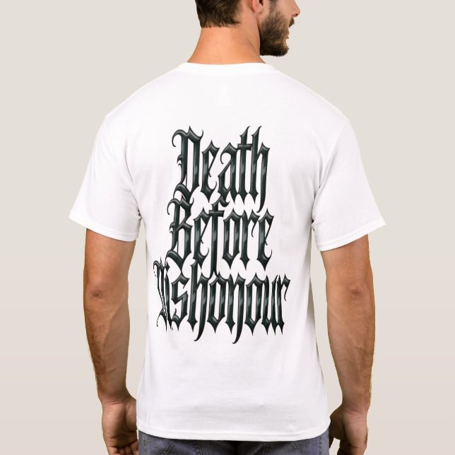 Camiseta Morte Antes da Desonra (Verso)