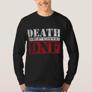 Camiseta MORTE ANTES DA Natação de Triatleta DNF Ru