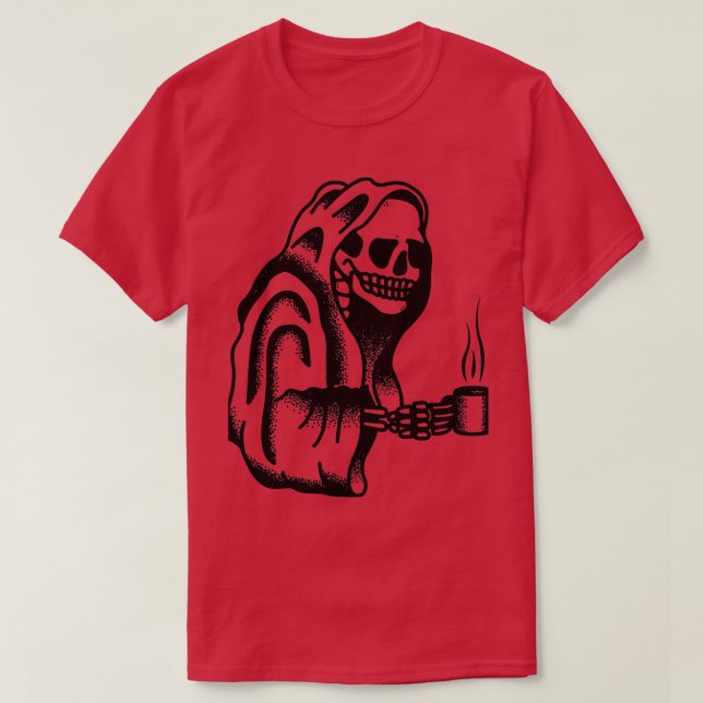 Camiseta Morte Antes Do Decaf 15 (Frente do Design)