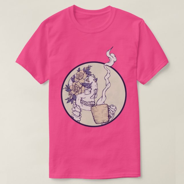 Camiseta Morte antes do Esqueleto de Decaf (Frente do Design)