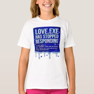 Camiseta Morte da Tela Azul do Amor Exe Y2K Tecnologia Dive