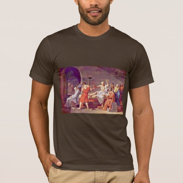 Camiseta Morte de Socrates por David Jacques-Louis (o (Frente)