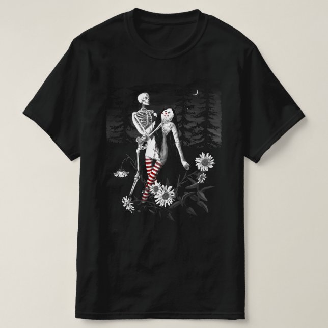 Camiseta Morte e a boneca Desaturada (Frente do Design)