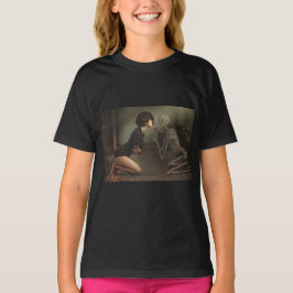 Camiseta Morte e jovem mulher
