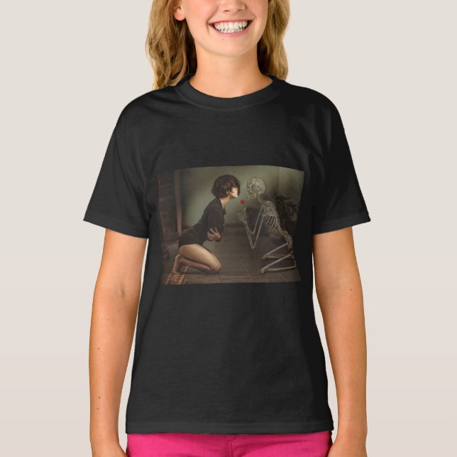 Camiseta Morte e jovem mulher (Frente)