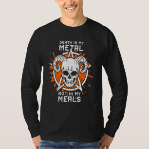 Camiseta Morte Em Meu Metal Não Em Minhas Refeições Vegan M