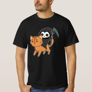 Camiseta Morte Engraçado Gato - Gatos Engraçados