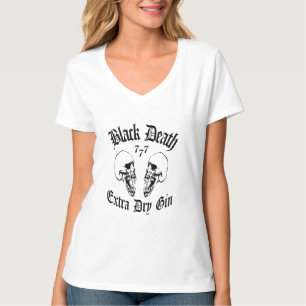 Camiseta morte negra 777 explorada em preto transparente 20