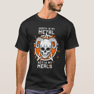 Camiseta Morte No Meu Metal Não Nas Minhas Refeições Vegan