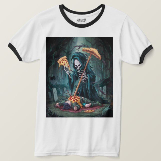 Camiseta Morte Por Pizza (Frente do Design)