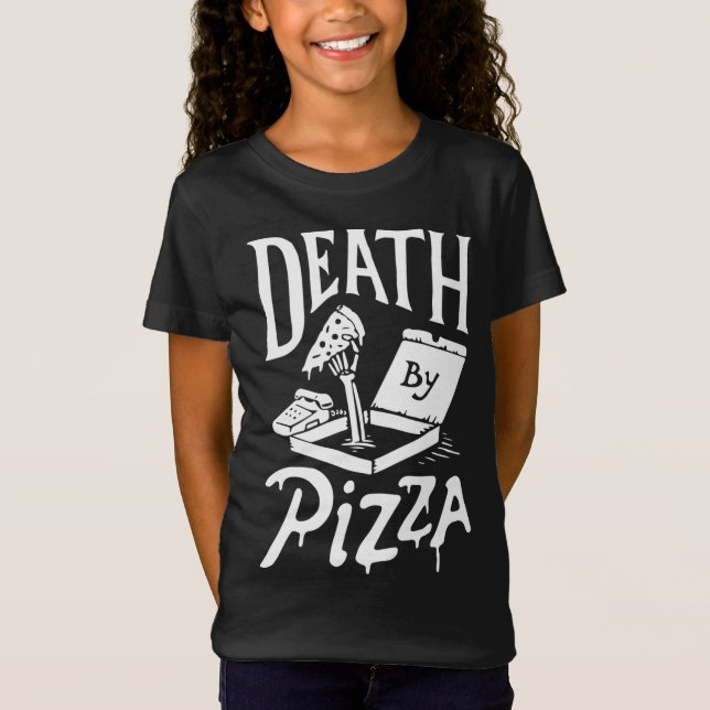 Camiseta Morte por Pizza engraçada (Frente)