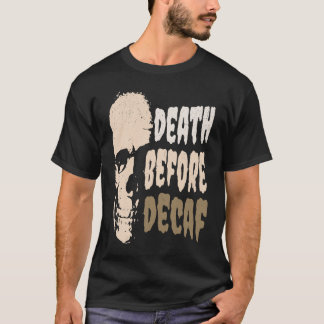 Camiseta Morte por Vintagem antes do Café Decaf Skeleton Vi