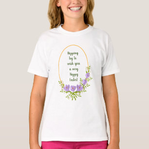 Camiseta Mortes de férias minimalistas Páscoa de flores de
