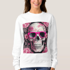 Camiseta Morto 3D, cor-de-rosa, , Caveira vestindo óculos e