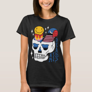 Camiseta Morto assustador do crânio do esqueleto