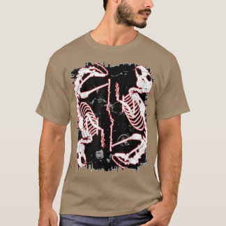 Camiseta Morto Bunnies Grunge Art Coelho Esqueletos Gráfico
