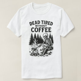 Camiseta Morto Cansado Sem Design De Café