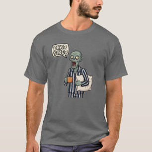 Camiseta Morto Cansado Zombie Halloween