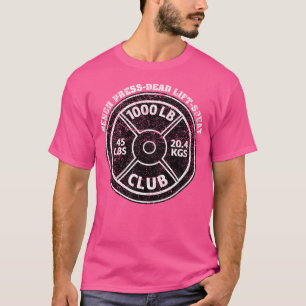 Camiseta morto De Elevação De Peso Do Gym Club De 1000 Lbs 