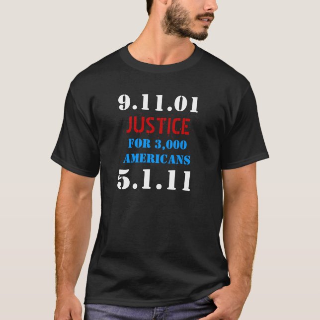 Camiseta Morto de Osama bin Laden - justiça 911 (Frente)