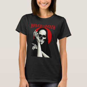 Camiseta Morto de Tédio Humor Negro Oculto Gótico Ciclista