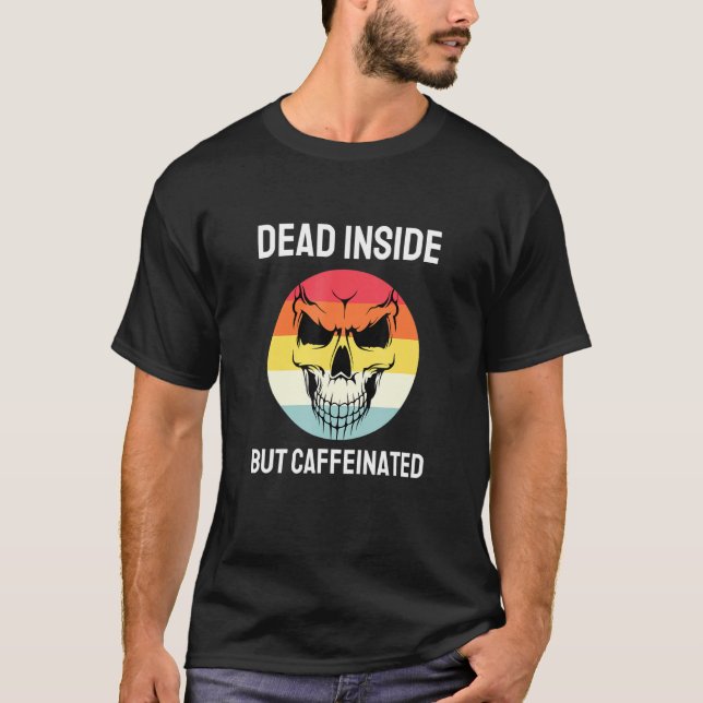Camiseta Morto, Dentro, Mas Cafeado, Skeleton 10 (Frente)