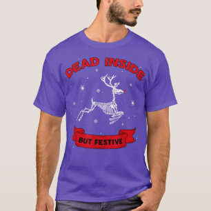 Camiseta Morto, mas Reboque voador festivo Esqueleto F