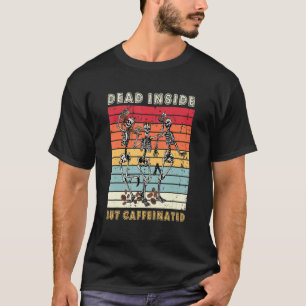 Camiseta Morto Mas Skeletons Cafeinados Bebendo C