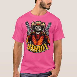 Camiseta Morto Motif Halloween Cowboy Com Crânio