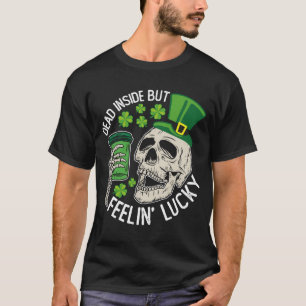 Camiseta Morto por Dentro Mas Sentindo Crânio Sortudo do Di