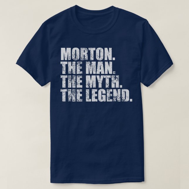 Camiseta Morton Morton Nome da família Morton sobrenome Mor (Frente do Design)