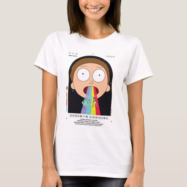 Camiseta Morty Goodbye Moonmen Citação Gráfica (Frente)