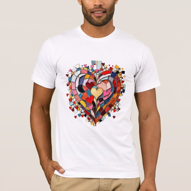 Camiseta Mosaic Heart of Love (Frente)