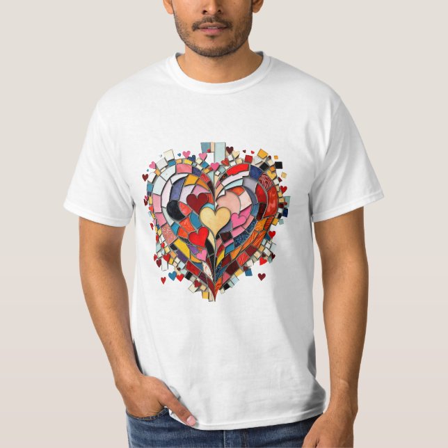 Camiseta Mosaic Heart of Love (Frente)