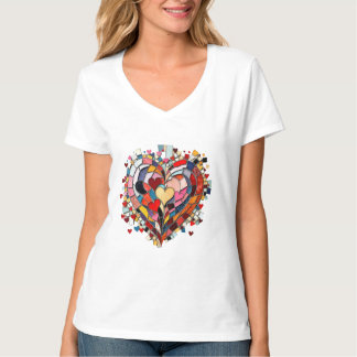 Camiseta Mosaic Heart of Love