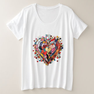 Camiseta Mosaic Heart of Love