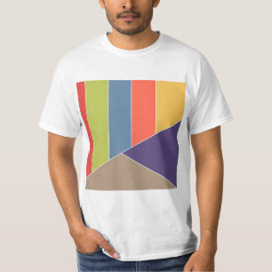 Camiseta MOSAIC stripes triângulos coloridos I + suas ideia