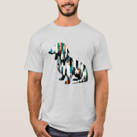 Mosaico abstrato Dachshund - Teto de Arte Geométri