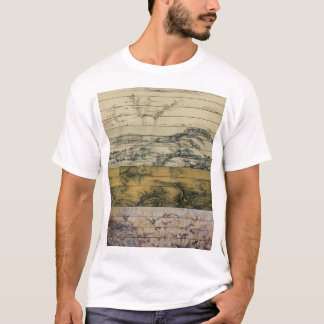 Camiseta Mosaico de Arte Asiático Ink Mountains