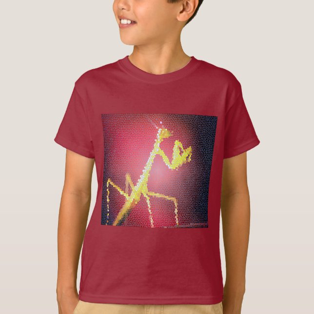 Camiseta - Mosaico de Azulejos Mantis Bege Escuro (Frente)