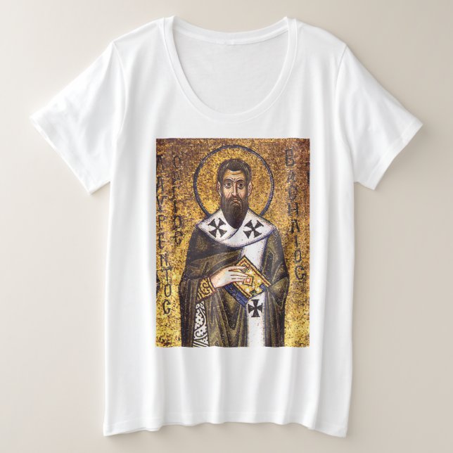 Camiseta Mosaico de São Basílio Magno (Frente do Design)