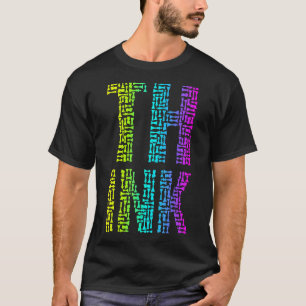 Camiseta Mosaico de Texto do Treinador Mestre do Think Ches