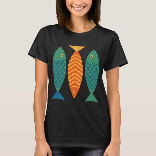 Camiseta Mosaico de Três do Oceano (Frente)