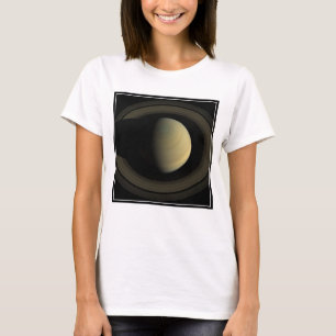 Camiseta Mosaico Do Planeta Saturno E Seus Anéis Principais