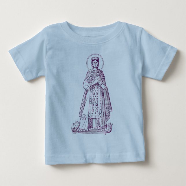 Camiseta mosaico grego de Santa Inês de Roma (Frente)